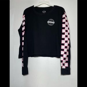Hollister Black/Pink California Long sleeve Sz (L)